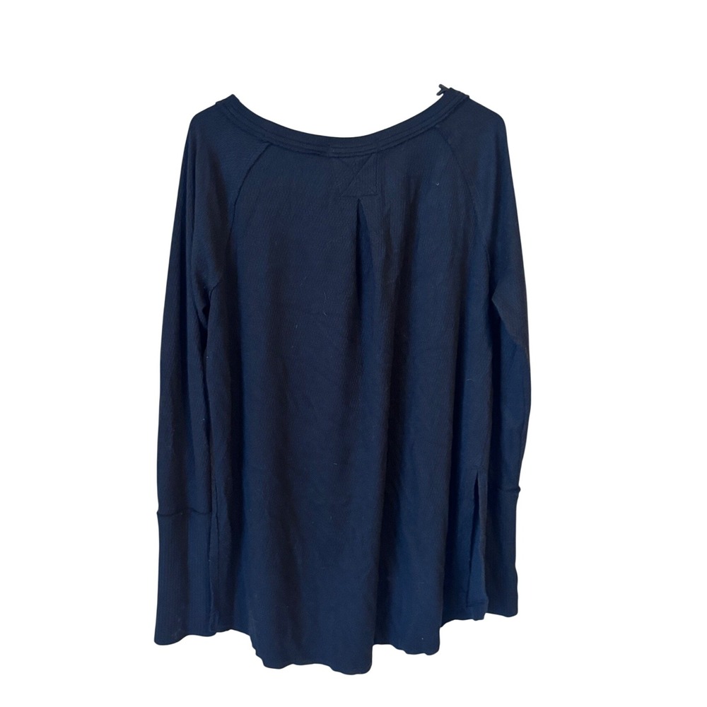 We The Free Free People Black Long Sleeve Tunic Top Side Slit Size L